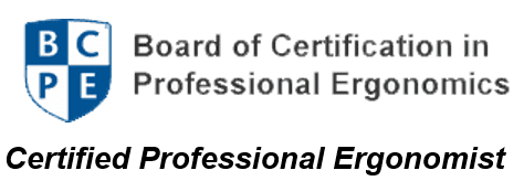 Certified Professional Ergonomist from the Board of Certification in Professional Ergonomics Logo.